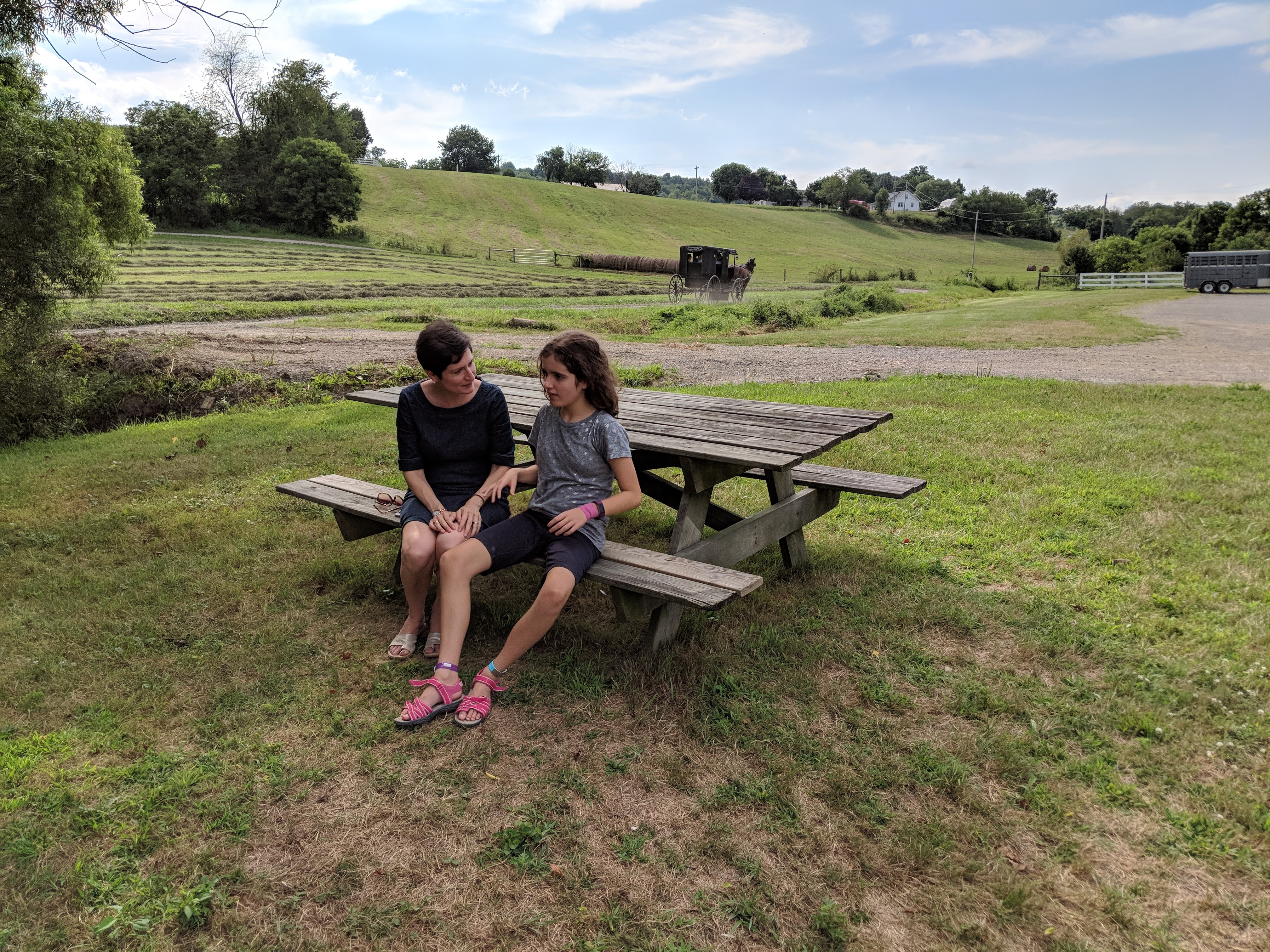 Cara and Audrey visiting Ohio in 2018 to meet KPTN researchers. 